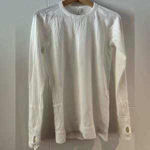 Lululemon white long sleeve workout top